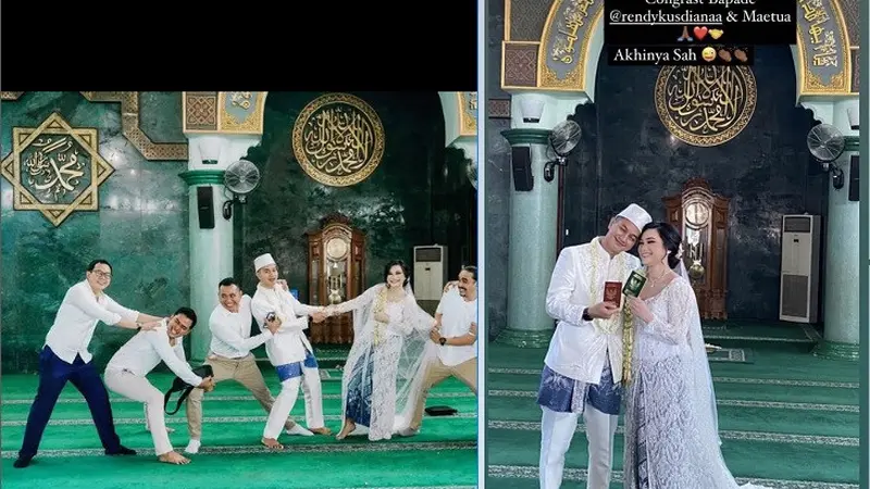 Suasana akad nikah bintang FTV Pintu Berkah Rendy Kusdiana dengan Natasya (Foto: Instagram rendykusdianaa)