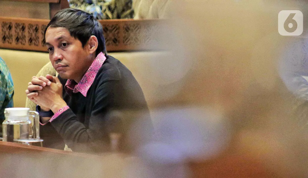 Wakil Menteri Agraria dan Tata Ruang/Wakil Kepala Badan Pertanahan Nasional (Wamen ATR/Waka BPN) Raja Juli Antoni saat rapat kerja dengan komisi II DPR di Senayan, Jakarta, Kamis (1/9/2022). Rapat tersebut membahas kasus-kasus pertanahan. (Lipuran6.com/Angga Yuniar)