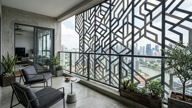 Ide Roster untuk Balkon Rumah/AI Generated