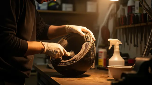 Cara Membersihkan Helm Bau Apek
