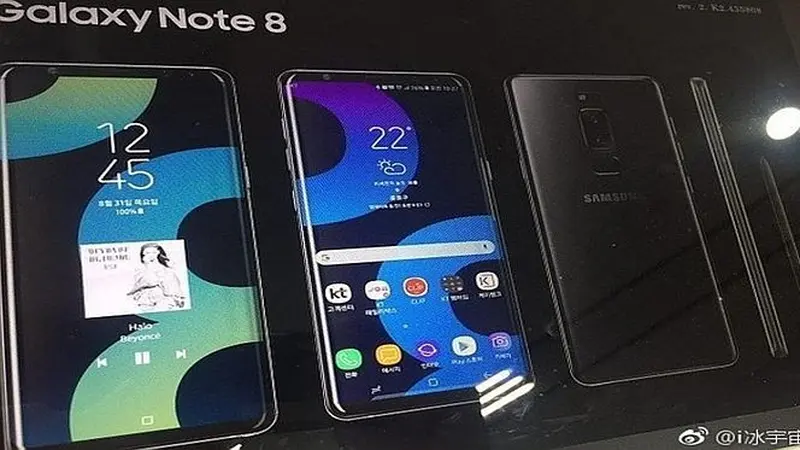 Gambar poster promosi yang diduga milik Galaxy Note 8, bocor di internet.