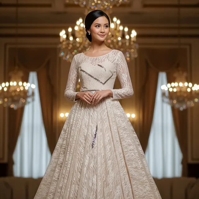 9 Model Long Dress Bahan Tulle dengan Potongan Princess Ball Gown, Tampil Memukau