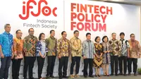 Indonesia Fintech Society (IFSOC) kembali menggelar Fintech Policy Forum Seri II di Auditorium Center for Strategic and International Studies (CSIS), Jakarta, Selasa (8/8/2023). (dok: Tira)