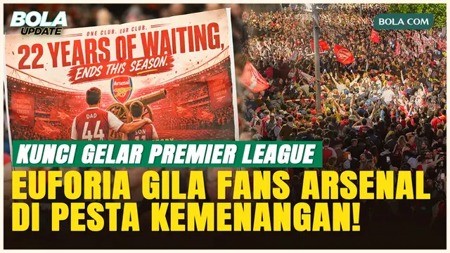 Momen Gooners Nyalakan Suar dan Kembang Api usai Arsenal Akhiri Puasa Gelar 22 Tahun