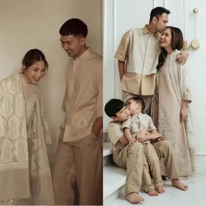 Adu Gaya Baju Lebaran Keluarga Nagita Slavina dan Nikita Willy