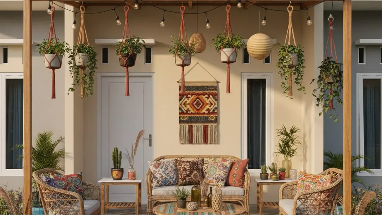 Model Teras Bohemian (Boho Chic)