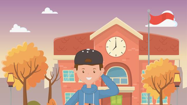 Ilustrasi gedung sekolah