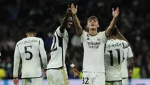 Nico Paz masuk buku rekor Real Madrid setelah menjebol gawang Napoli di Liga Champions 2023/2024 (AFP/OSCAR DEL POZO)