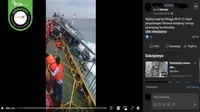 Gambar Tangkapan Layar&nbsp;Video yang Diklaim Kapal Penyeberangan Gilimanuk-Ketapang Karam pada 9 Juli 2023 (sumber: Facebook).