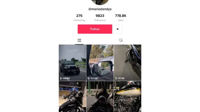 Akun TikTok Mario Dandy