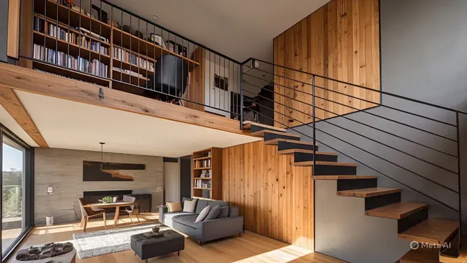 Desain Rumah Mezzanine Kayu Bergaya Islami