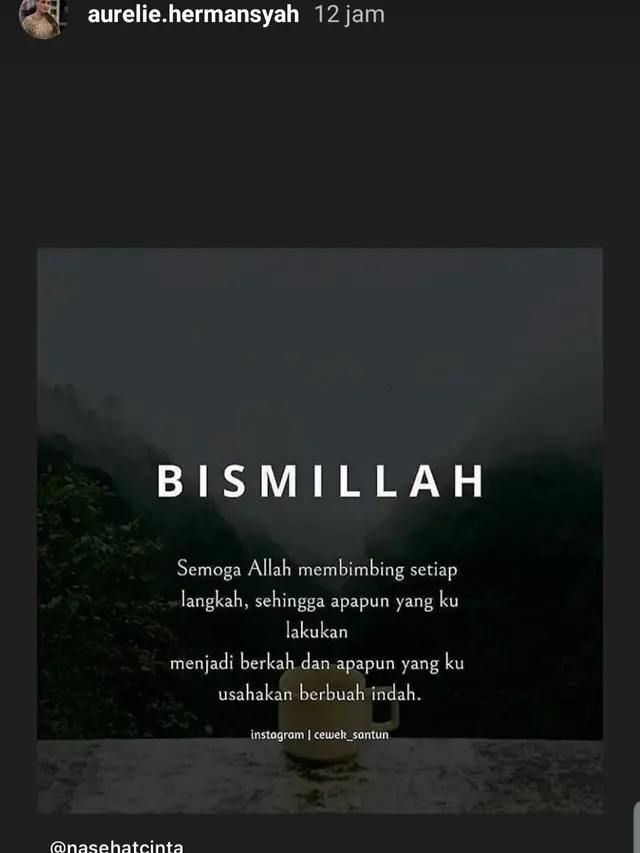 Unggahan Aurel Hermansyah. (Foto: Instagram @aurelie.hermansyah)