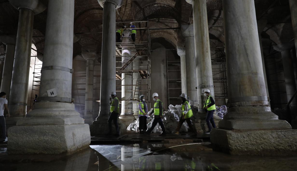 restorasi istana bawah tanah di turki
