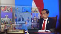 Presiden Jokowi saat mengikuti Konferensi Tingkat Tinggi (KTT) ke-24 ASEAN-RRT yang digelar secara virtual dari Istana Kepresidenan Bogor Jawa Barat, Selasa (26/10/2021). (Dok: Setpres)