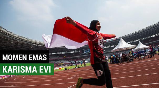 Berita video atlet para atletik Indonesia, Karisma Evi Tiarani meraih medali emas pada nomor lari 100 meter putri T42/T63, di Stadion Utama Gelora Bung Karno, Jakarta, Rabu (10/10/2018).
