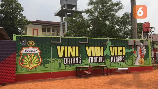Penampakan markas baru Bhayangkara FC, Stadion Perguruan Tinggi Ilmu Kepolisian (PTIK), Jakarta Selatan.