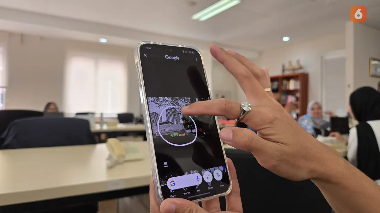 Mencoba fitur Circle to Search di HP Oppo Find X8 yang didukung ColorOS 15