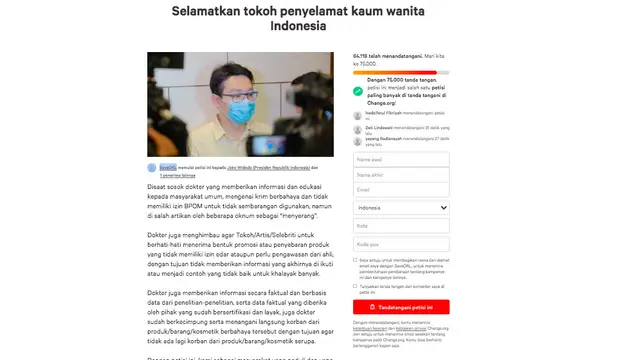 Usai Dijemput Paksa Polisi, Petisi Dukungan untuk Richard Lee Kembali Ramai