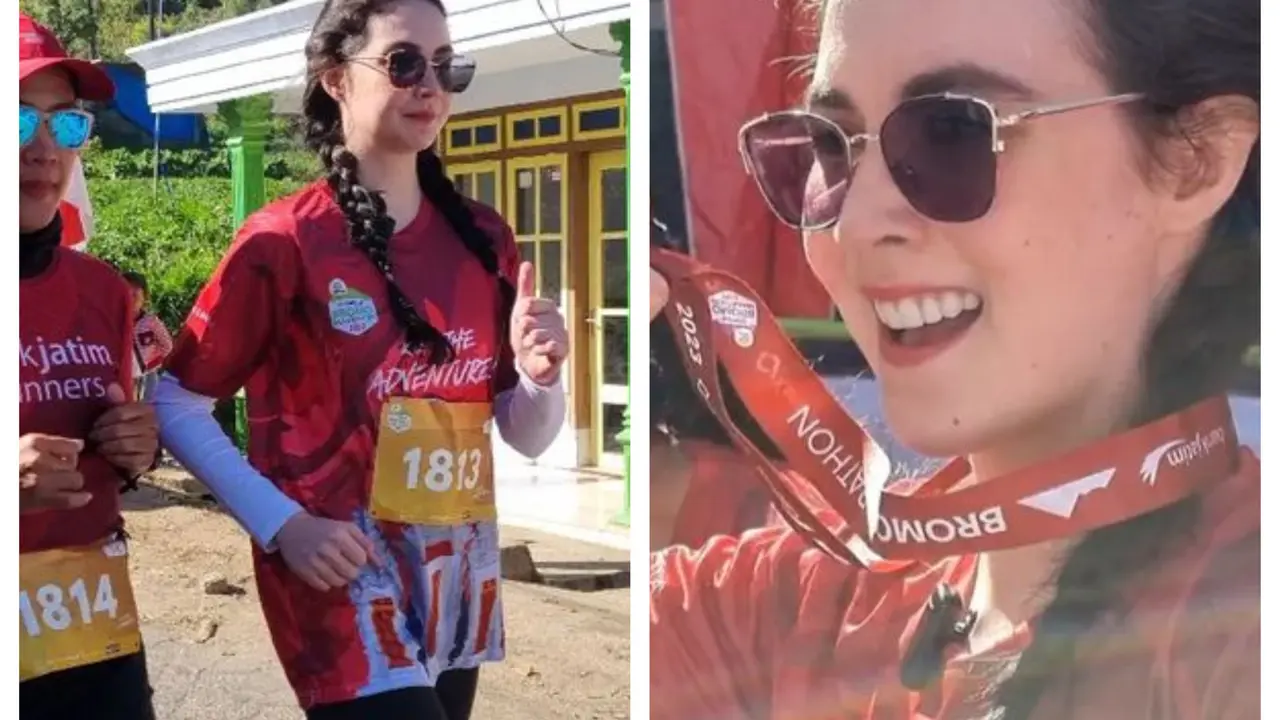 Potret Arumi Bachsin Ikut Ramaikan Bromo Marathon