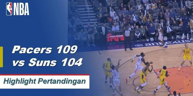 Cuplikan Pertandingan NBA : Pacers 109 vs Suns 104