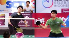 Foto kolase selebritas Rizky Billar saat bertanding pada cabang olahraga tenis meja dan bulu tangkis pada Turnamen Olahraga Selebriti Indonesia (TOSI) di GOR UNJ, Jakarta, Minggu (16/07/2023). Pada laga pertama, Rizky Billar berhasil mengalahkan Aldi Taher di nomor tunggal putra tenis meja dengan skor 21-12, 21-15, 21-11. Setelah itu, ia bersama sang istri, Lesti Kejora kembali menyabet kemenangan atas pasangan Raffi Ahmad dan Nagita Slavina pada nomor ganda campuran bulu tangkis. (Bola.com/Bagaskara Lazuardi)