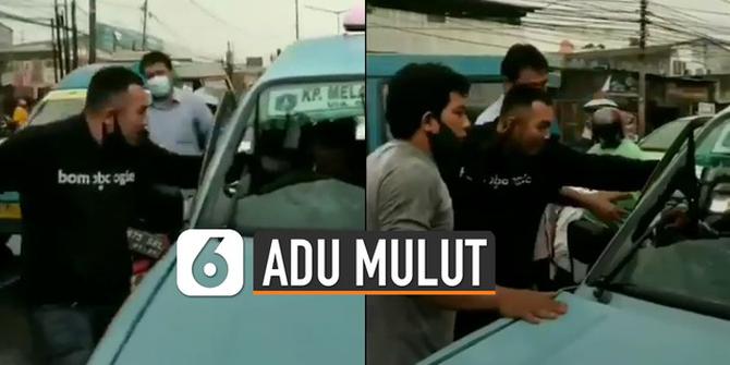 VIDEO: Viral Adu Mulut Pengendara Motor dengan Sopir Angkot