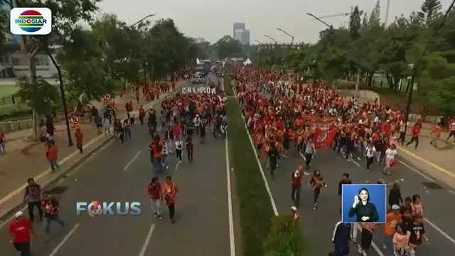 Polantas akan rekayasa lalu lintas saat pawai kemenangan Persija berlangsung di Gelora Bung Karno dan Balai Kota.