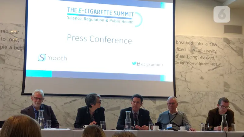 e-Cigarette Summit 2019 di Royal Society London. (Liputan6.com/Raden Trimutia Hatta)