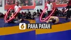 Sebuah insiden horor terekam penonton latihan bela diri.