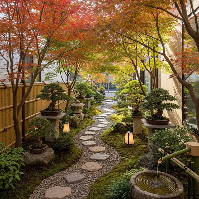 Kebun Samping Rumah Ala Jepang (AI Generated)