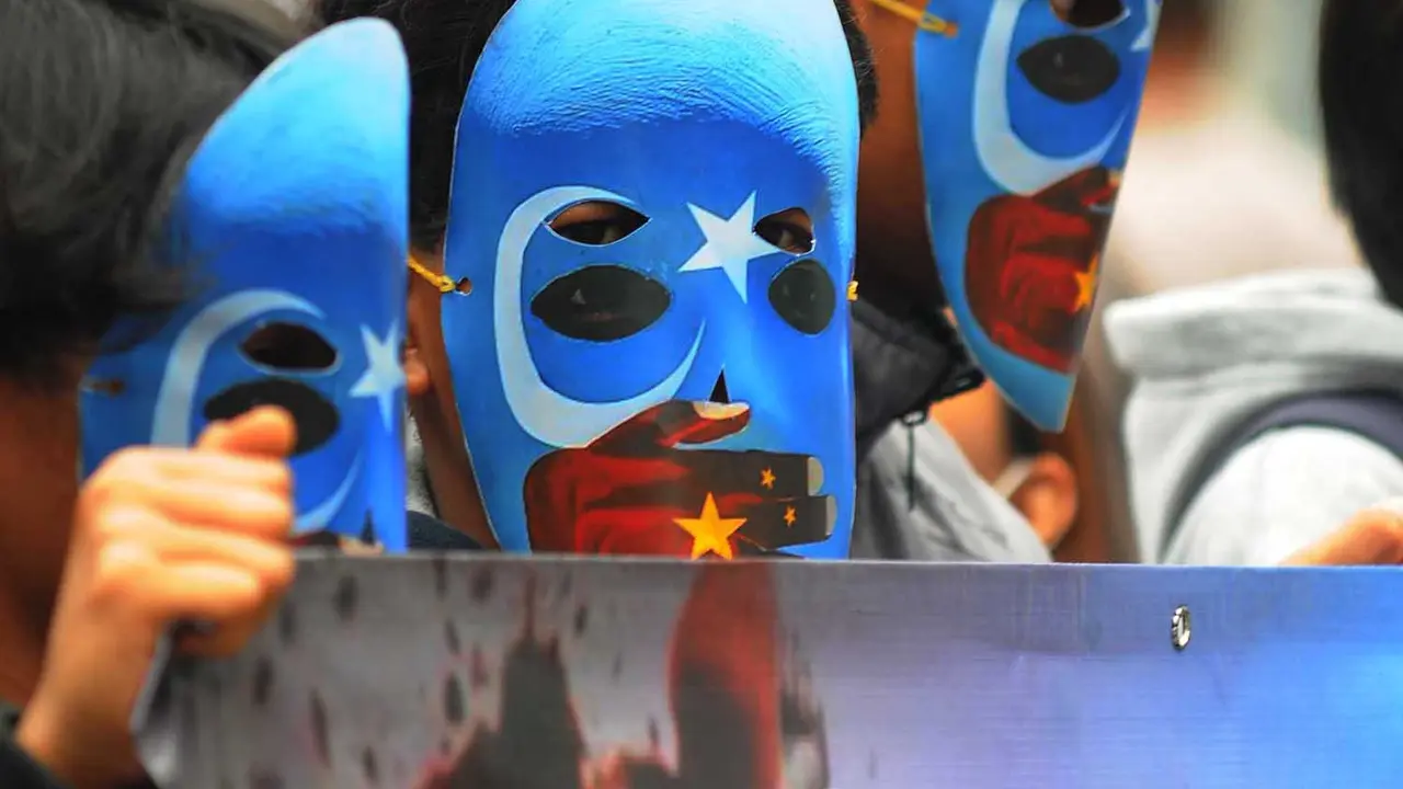 Demo kedubes China muslim uighur