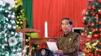 Jokowi hadiri perayaan Natal nasional di Minahasa (Ahmad Romadoni/Liputan6.com)