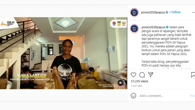 Cerita Perajin Kostum Penari PON XX Papua 2021