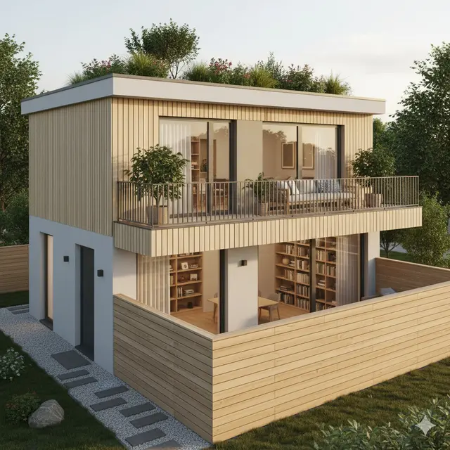 Model Rumah Kecil tapi Luas dengan Pagar Lisplang (Foto: Gemini AI)