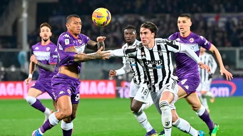 FOTO: Juventus Taklukkan Fiorentina di Leg Pertama Semifinal Coppa Italia