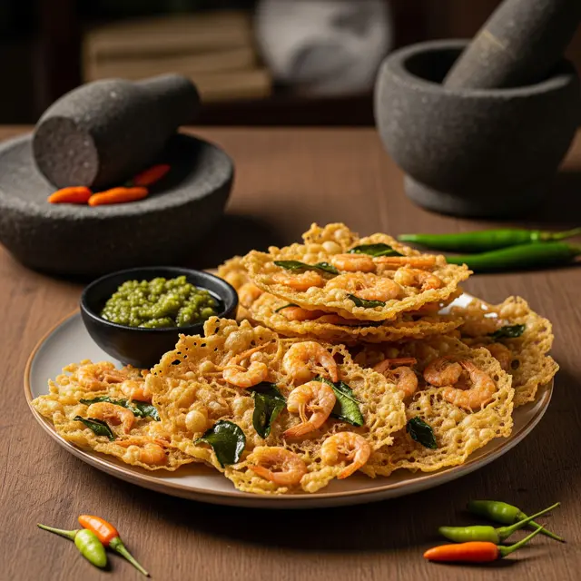 Rempeyek Udang Padang (Gemini AI)