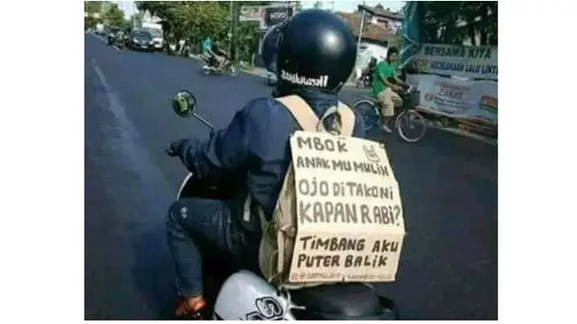 Pesan Unik Pengendara Saat Mudik