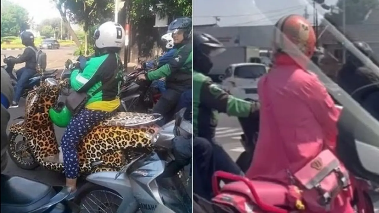 6 Potret Emak-Emak Pakai Motor Anti-Mainstream Ini Bikin Tepuk Jidat