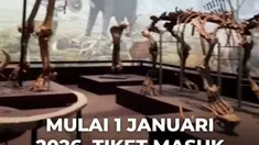 Harga tiket masuk Museum Nasional Indonesia resmi mengalami kenaikan per 1 Januari 2026. Untuk pengunjung domestik dewasa, tarif naik dari Rp25 ribu menjadi Rp50 ribu per orang, sementara tiket pelajar meningkat dari Rp15 ribu menjadi Rp30 ribu.

Kenaikan juga berlaku bagi wisatawan mancanegara, ...
