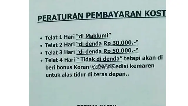6 Cara Pemilik Kos Tagih Uang Bulanan Ini Bikin Geleng Kepala