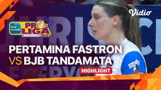 Berita video highlights laga pekan kedua putaran pertama PLN Mobile Proliga 2023 antara Jakarta Pertamina Fastron melawan Bandung BJB Tandamata, Kamis (12/1/2023) sore hari WIB.