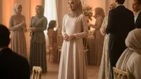 10 Model Gaun Maxi Pesta Muslimah Satin Pastel Terbaru, Anggun nan Syar’i