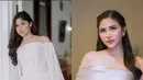 Kali ini, keduanya tampak sama-sama mengenakan dress off shoulder dengan rambut yang ditata serupa.