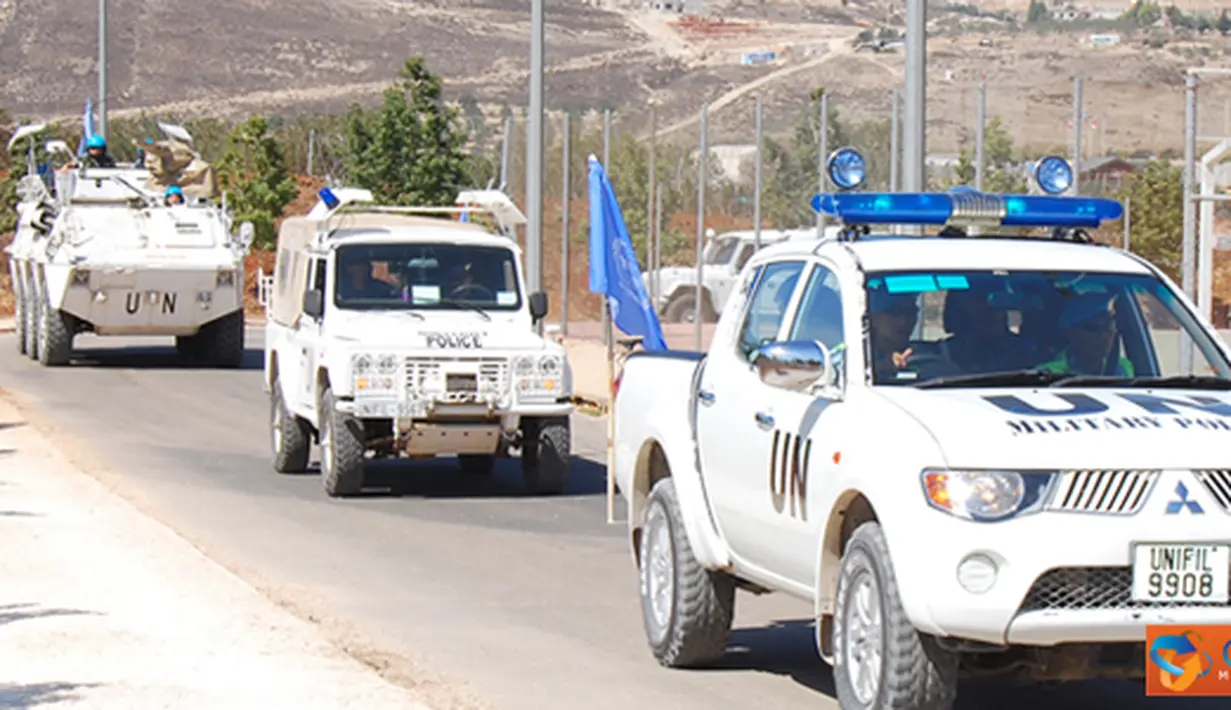 Citizen6, Lebanon: Dalam latihan ini, personel Satgas POM TNI mengamankan dan mengawal para pejabat UNIFIL yang akan mengunjungi para korban gempa bumi. (Pengirim: Badarudin Bakri).