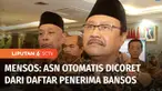 Menteri Sosial, Saifullah Yusuf atau Gus Ipul memastikan aparatur sipil negara atau ASN tidak masuk dalam daftar penerima bantuan sosial atau bansos. ASN akan otomatis tertolak pada data tunggal ekonomi sosial untuk menerima bansos, karena NIK sudah ...
