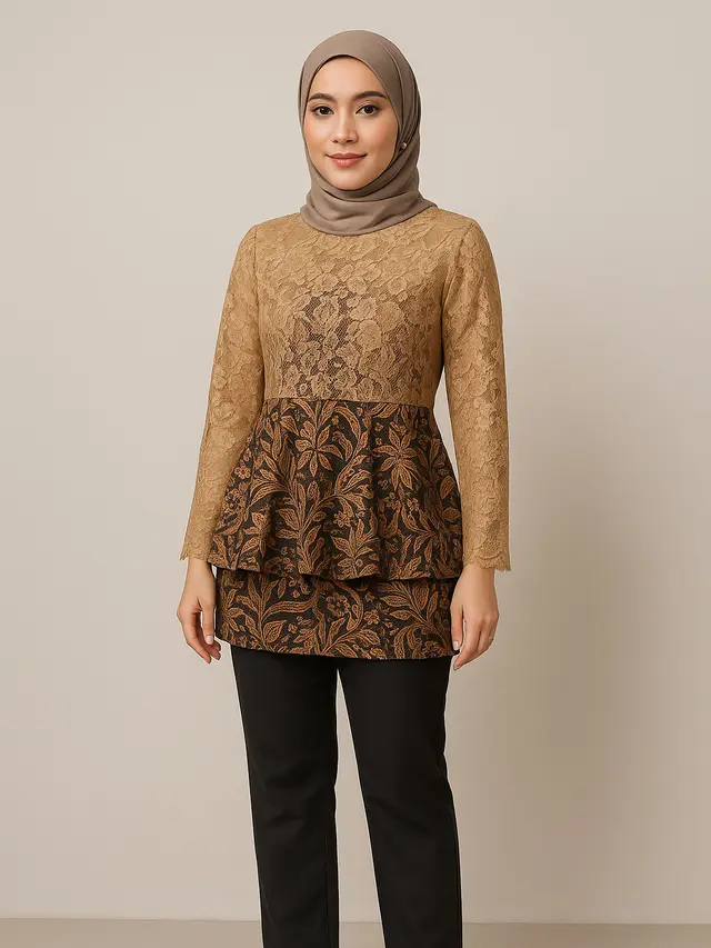 Tunik Batik Kombinasi Brokat (Foto: ChatGPT)