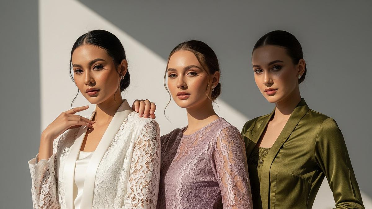 12 Contoh Model Baju Brokat Kombinasi Satin Terbaru yang Elegan dan Trendi