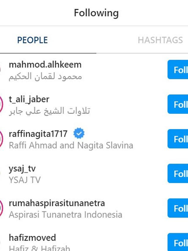 Raffi Ahmad menjadi satu-satunya artis yang di-follow Syekh Ali Jaber di Instagram