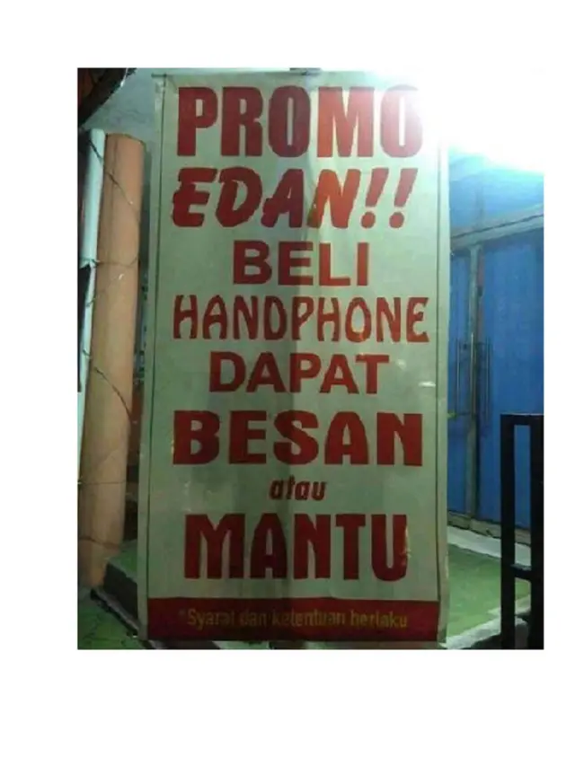 10 Spanduk Jualan Super Kocak ini Bikin Fokus Buyar