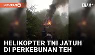Innalillahi, Helikopter TNI Jatuh di Perkebunan Teh Bandung